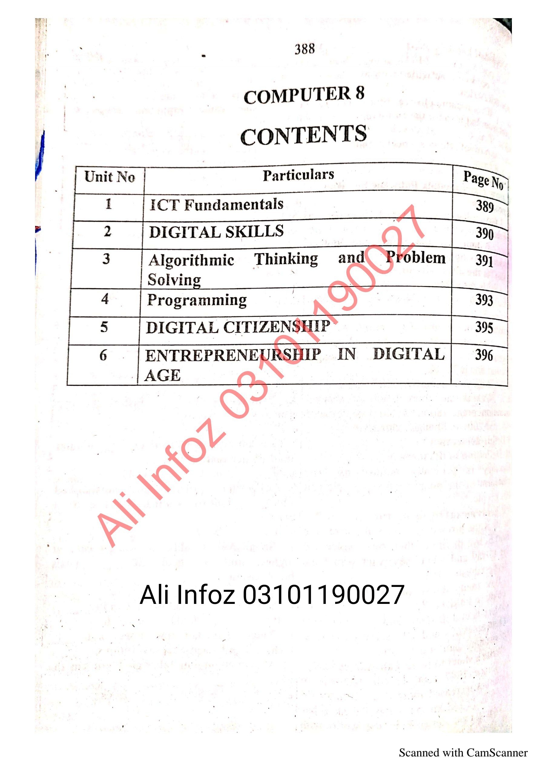 Computer Science 8th Guide  کمپیوٹر سائنس گائیڈ جماعت ہشتم  Cover